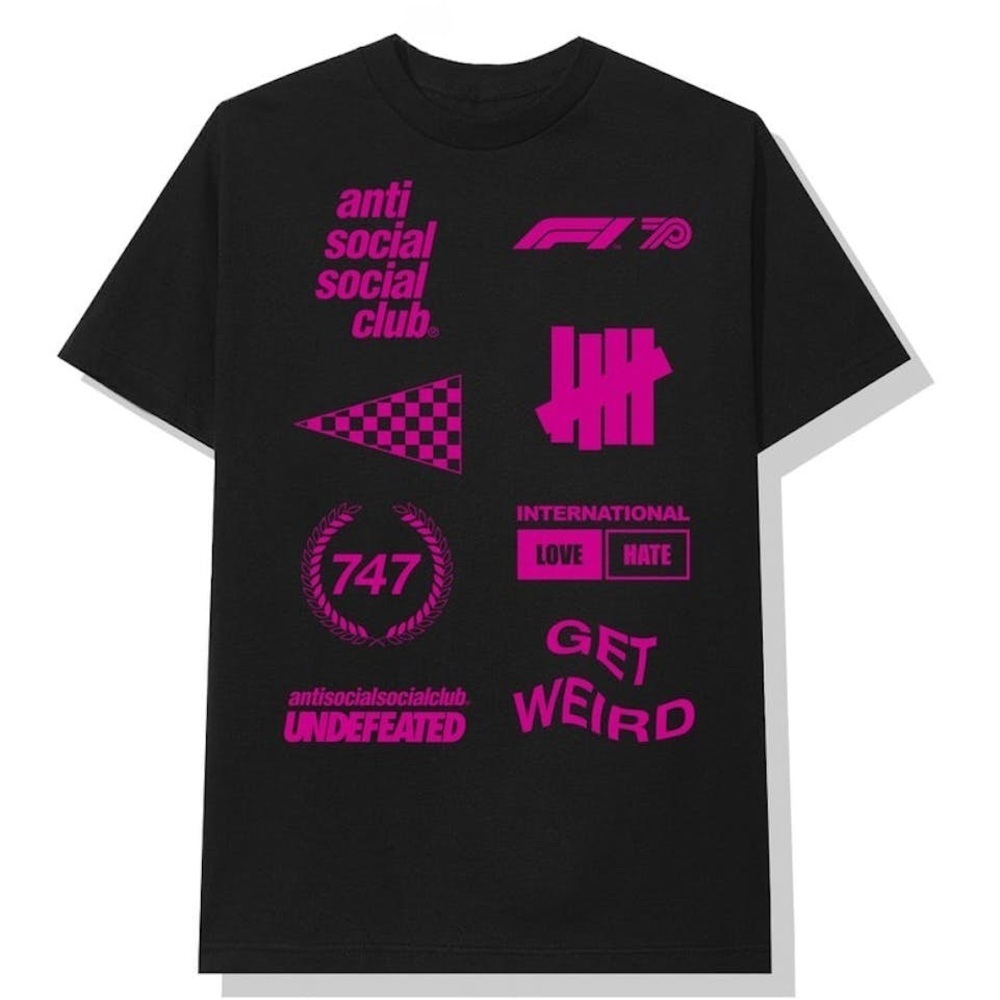 RARE Anti Social Social Club UNDFTD X F1 Tee (M6) - Picture 3 of 6